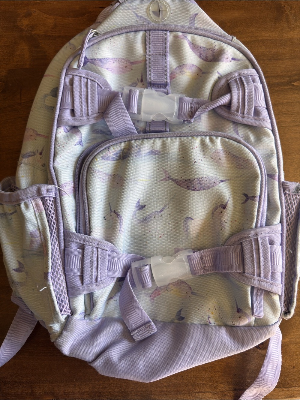 Pottery Barn Kids Backpack Narwhal Print